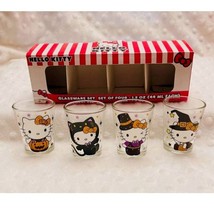 Hello Kitty Glassware Set of (4) Glitter Halloween 1.5oz Shot Glasses- NEW - $21.78