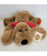Mary Meyer Vintage Brown Puppy Dog Plush Red Hearts Bow Lovesick Lukie w... - $31.74 CAD
