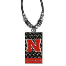 Nebraska Cornhuskers Diamond Plate Necklace Rope Ncaa Officially Licensed New - £4.70 GBP
