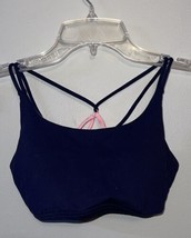 Ivivva Navy Blue Pink Purple Crossback Bra Girls Size 12 - £15.50 GBP