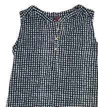 212 Collection Black White Patterned Sleeveless Blouse Shirt Size Medium - £3.95 GBP