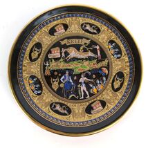 Dagounis Hand Made in Greece 24K Gold Trim 6&quot; Souvenir Plate Krete Crete... - €41,13 EUR