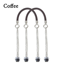 New 1 Pair Obag Handles Long Strap Belt with OT Silver Metal Chain For DIY EVA A - £23.81 GBP