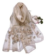 1pc Ladies&#39; Purple Floral Print Blend Decorative Shoulder Wrap With Gold... - $38.91 CAD