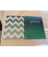 Pair of Green Slip-In Photo Albums Holds 76 photos each up 4&quot; x 6&quot; photos - £33.74 GBP