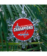 Washington Capitals Stanley Cup Champs Snowflake Holiday Christmas Tree ... - £12.99 GBP