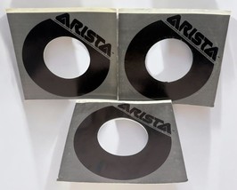 Arista Records Company Sleeves 45 RPM Vinyl Gray Black Logo Lot of 3 - £7.81 GBP