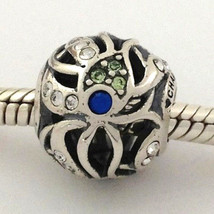 Authentic Chamilia Featherstone Blue &amp; Green Crystal Bead 2025-0789 - $471.51 MXN