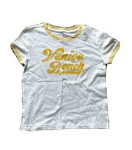 New GAP Kids Girls Ivory Venice Beach Graphic Short Sleeve Crew Neck T-shirt 6 7 - £11.68 GBP