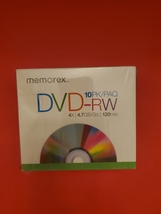 MEMOREX DVD-RW 10 PACK 4X 4.7GB 120MIN - £21.23 GBP