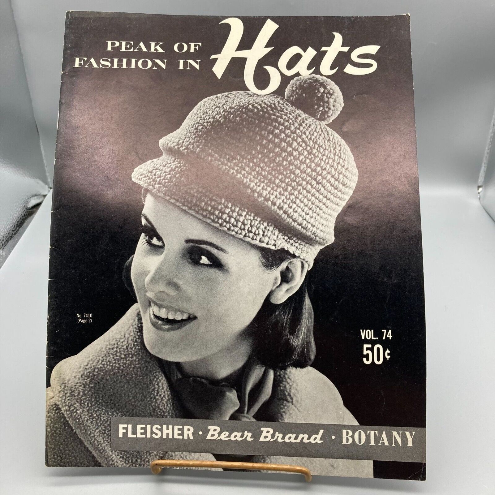 Vintage Bear Brand Book, Peak of Fashion in HATS Vol 74, 1963 Pattern Booklet - $14.52