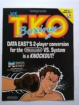 VS TKO Boxing Arcade FLYER Original 1987 Video Game Paper Vintage Promo Art - $37.80