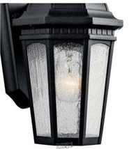 Kichler-Courtyard 11 in. 1-Light Textured Black Outdoor Wall Mount Sconce - $94.99