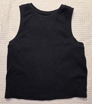 Hollister Must Have Collection Waffle Knit Cropped Tank Top  - Black Size L - $3.26