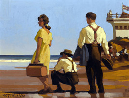 Framed Canvas Art Print Giclee The Out Of Towners Jack Vettriano Painting - £31.91 GBP+