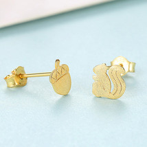 Little Squirrels Lolo S925 Silver Ear Studs Earrings Love Creative Animal Girls' - £9.59 GBP