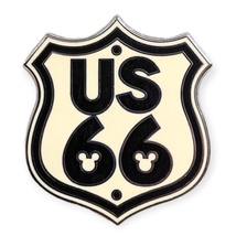 Mickey Icon Disney Pin: US Route 66 Sign - £7.74 GBP
