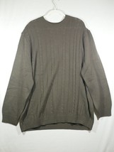 King Size Sweater Men’s 2XL Big Brown Cable Knit Acrylic Vintage - $14.01