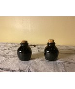 vintage Pottery jug salt and pepper shakers Cork Top - $15.00