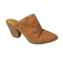 Lucky Brand  Aronny Cognac Brown Leather Western Pointed Toe Heels Mules... - £20.95 GBP