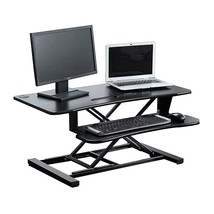 , 32 Inch Adjustable Height Standing Desk Converter 36 Inch Wide Laptop Riser Or - £181.12 GBP