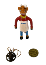 Vintage Posable Elsie the Cow Figure, Metal Charm and Port Dodge Creamery Token - £11.12 GBP
