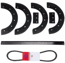 Auger Paddle Scraper &amp; Belt kit fits John Deere TRS-21 TRS21 M11800 9547... - £54.26 GBP