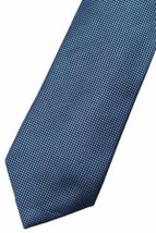 allbrand365 designer Mens Textured Silk Solid Classic Tie Navy One Size - £28.78 GBP