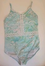 Girls Lilly Pulitzer Bathing Suit Sway this Way One Piece Light Blue Size 10 - £22.72 GBP