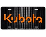 Kubota Inspired Art Orange on Black Mesh FLAT Aluminum Novelty License T... - £14.33 GBP