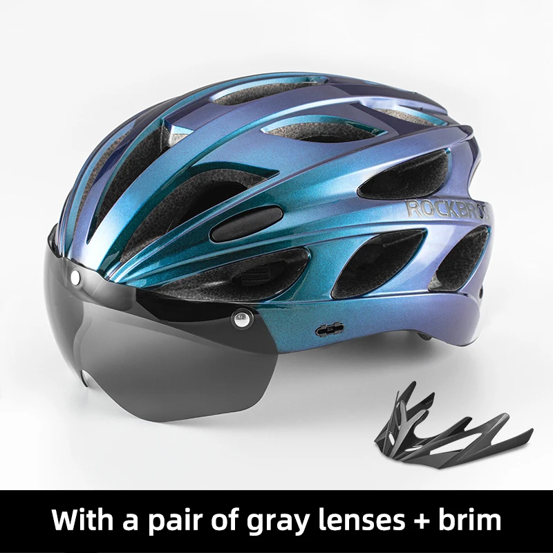 ROCKBROS Cycling Helmet Ultralight Unisex Bicycle Helmet Goggles MTB Road Bike E - £195.07 GBP
