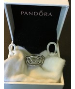 Genuine Pandora .925 Sterling Silver Hearts Tiara Ring 190958CZ Size 6 5... - £39.38 GBP