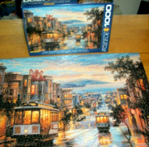 Jigsaw Puzzle 1000 Pieces San Francisco CA Victorian Homes Cable Cars Co... - $14.84