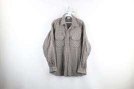Vintage 90s Five Brother Mens LT Thrashed Heavyweight Flannel Button Shirt USA - £35.00 GBP