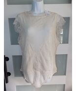 FREE PEOPLE INTIMATELY Sweet Nothings Bodysuit In Off-White Size XL Wome... - $78.00