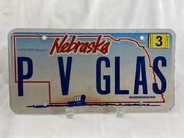 P V GLAS Vintage Vanity License Plate Nebraska Personalized Auto Man-Cav... - £48.34 GBP