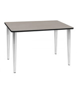 Regency 48 x 24 in. Kahlo Tapered Leg Table, Maple &amp; Chrome - $4,804.86 MXN
