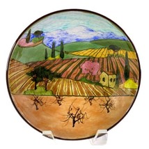 Jean Paul Furrasola Painted Ceramic Bowl 7” Roussillon France Countryside  - £46.18 GBP