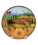 Jean Paul Furrasola Painted Ceramic Bowl 7” Roussillon France Countryside  - £46.18 GBP