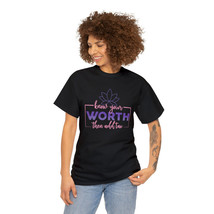 retro know your worth t shirt men and women Unisex Heavy Cotton Tee - $15.86+