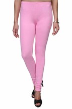 Women Cotton Leggings Solid Regular and Plus  for Women &amp; Girls Yoga Paint Pink - £9.90 GBP