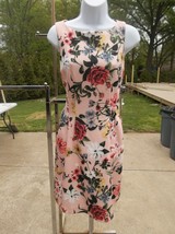 Nwt Vince Camuto Pink Floral Dress 6 $138 - £39.83 GBP