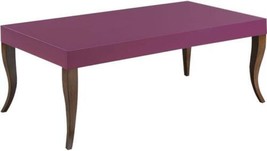 Cocktail Table Woodbridge Tobi Fairley Purple Lacquered Top, Cabriole Legs, Wood - £1,974.45 GBP
