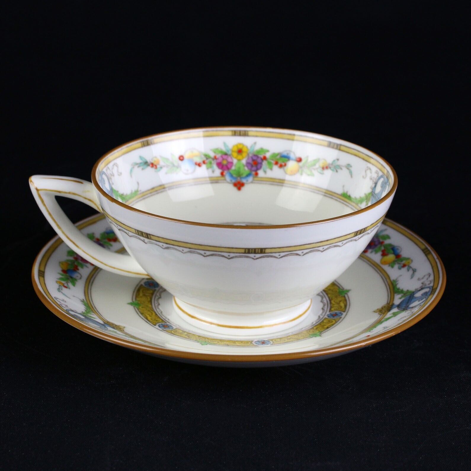 Primary image for Minton Helena Yellow Tea Cup and Saucer Set, Vintage c1920s England Bone China