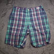 Vinyard Vines Shorts Mens 30 Pink Blue Plaid Lightweight Chino Casual - $19.68