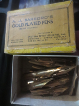 45 Vintage Barboro&#39;s NO.8 GOLD PLATED Dip Fountain Pen Points Nibs Tips ... - £21.77 GBP