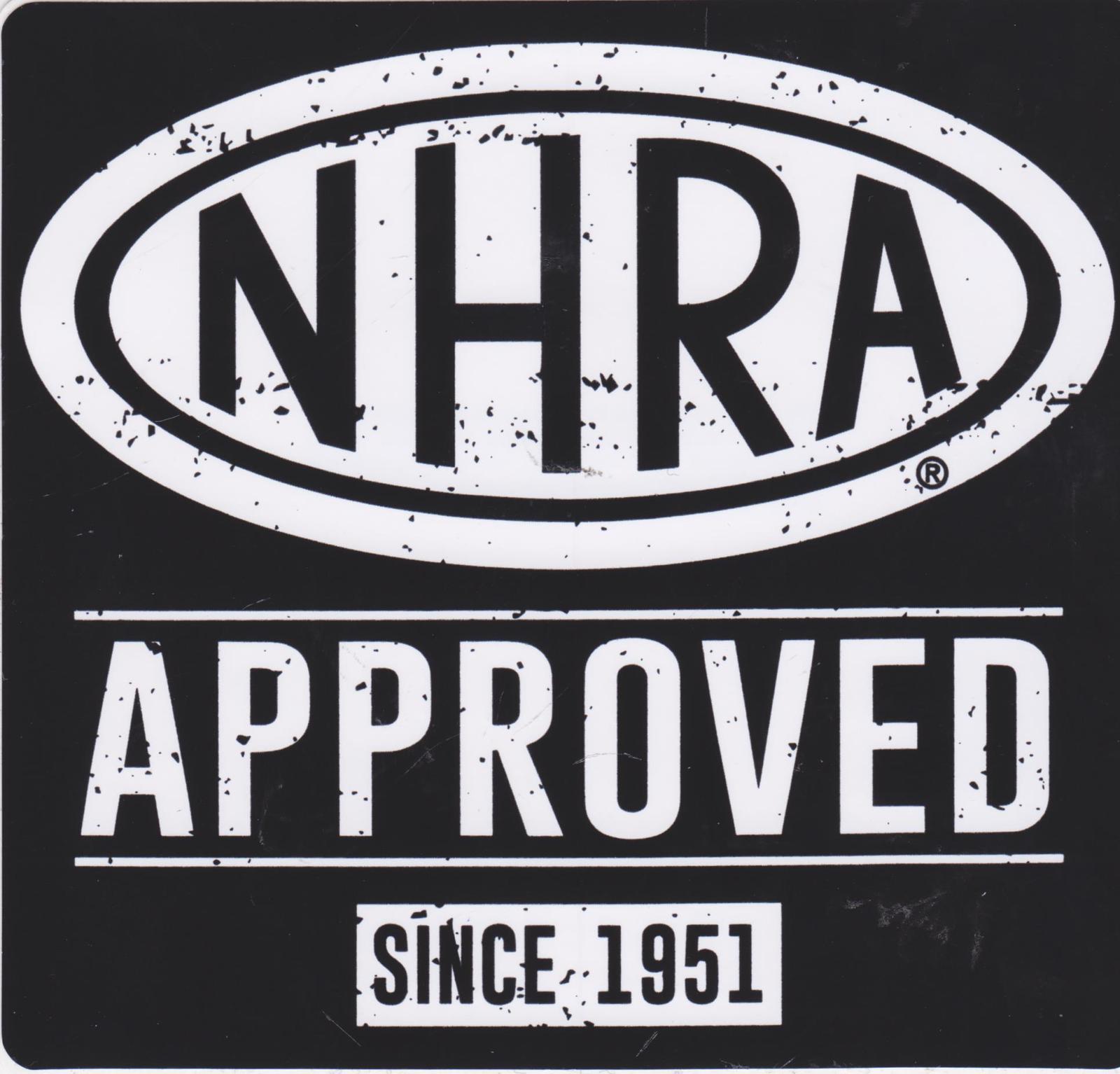 2 NHRA APPROVED Since 1951 DRAG RACING STICKER HOT ROD DECAL Racetrack - $6.99