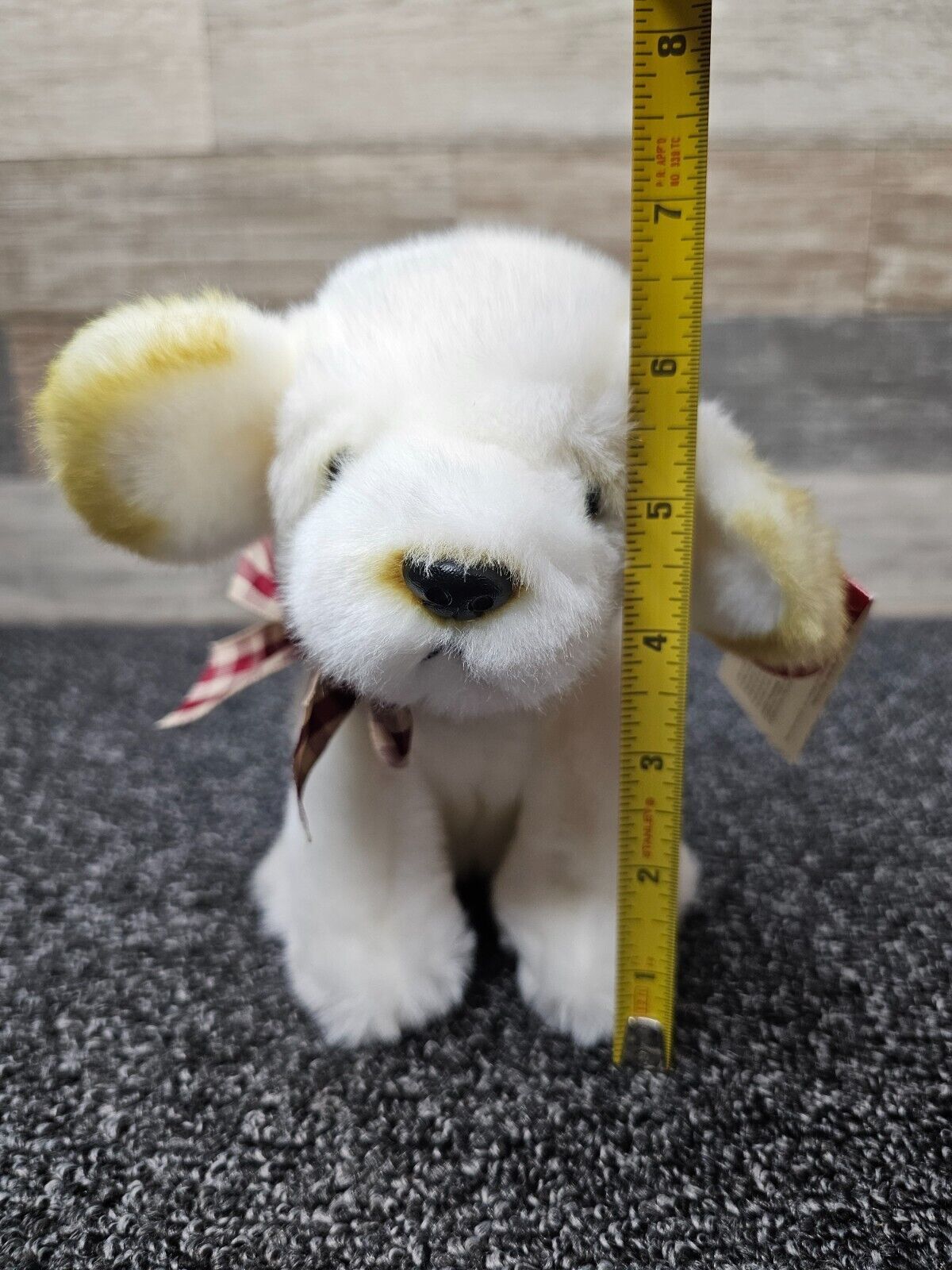 "Nugget"  Stuffed Toy Dog by Russ Berrie & Co. - Cream/White! - $14.50