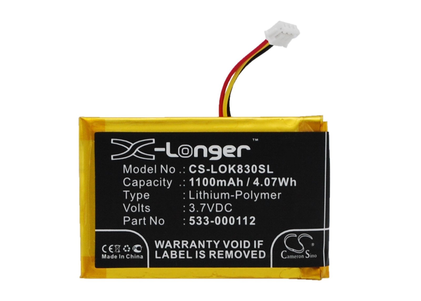 Cameron Sino 1100mAh Battery for Logitech IIIuminated Living-Room Keyboa... - $16.66