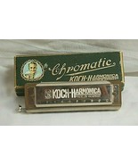 Vintage Chromatic Koch Harmonica Key of C 10 Hole 980/40 w Original Box ... - $79.19